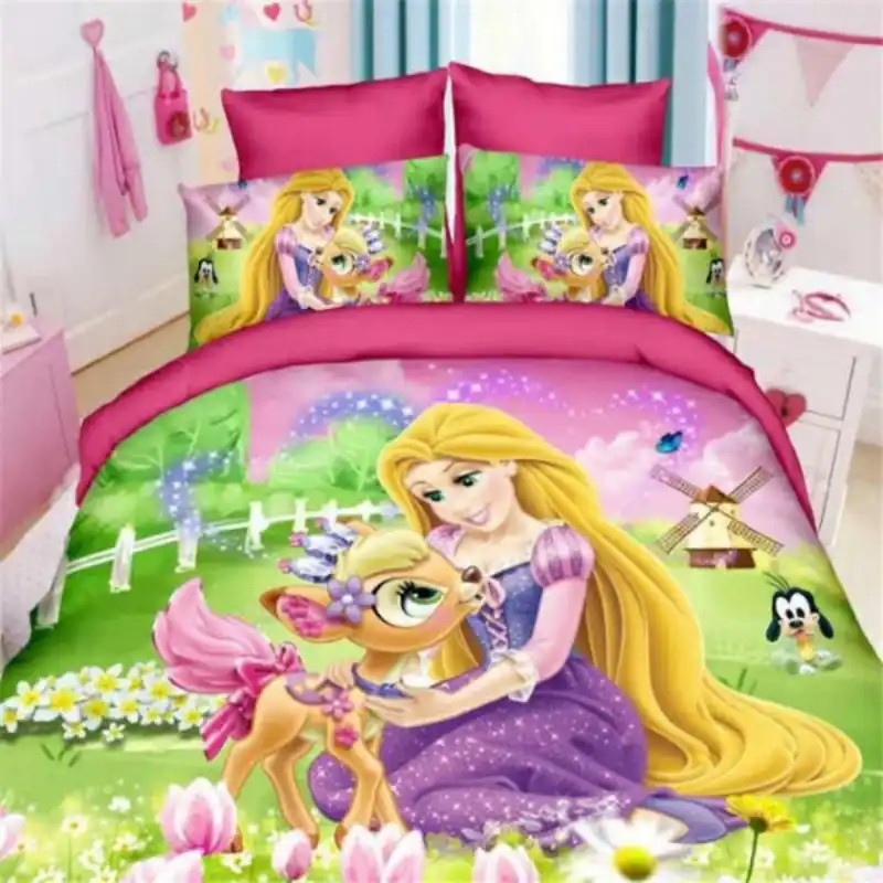 Disney Cinderella Bella 3 Princess Rapunzel Girls Bedding Sets