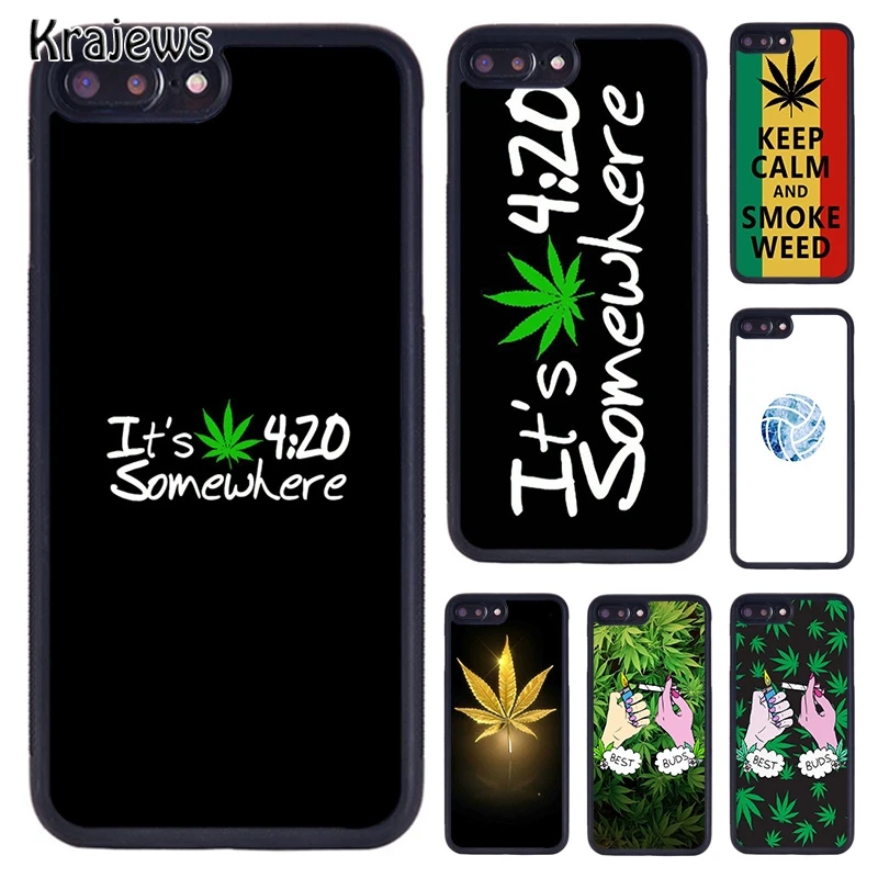 Krajews IT'S 420 SOMEWHERE WEED phone Case For iPhone 14 5 6S 7 8 Plus
