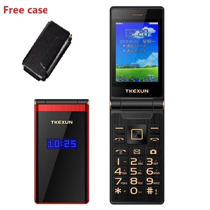 TKEXUN Flip Touch HandwritingScreen 3.0" Display Telephone Speed DialSOS Metal Body Senior Not Smart Mobile Cell Phone infinix new phone infinix