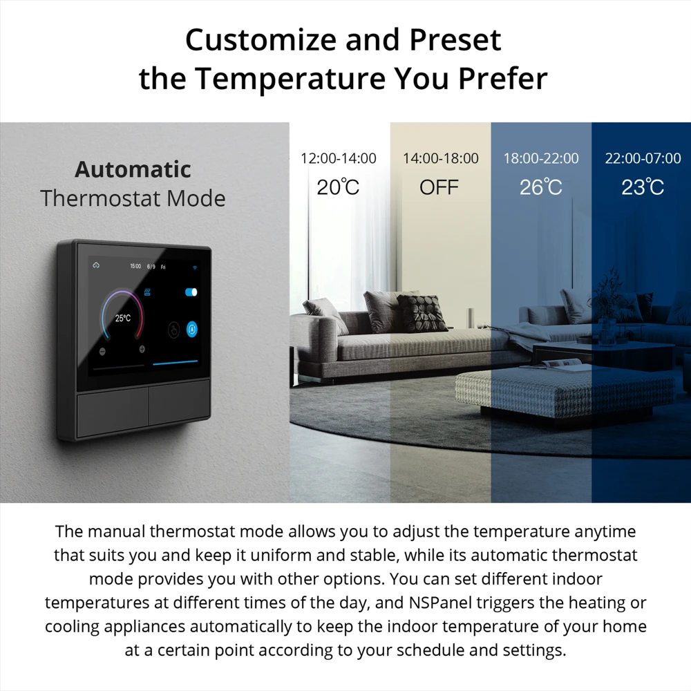 SONOFF NSPanel Smart Scene Wall Switch – Wi-Fi Thermostat, Touch Screen, Works With Alexa & Google 4 thumbnail image