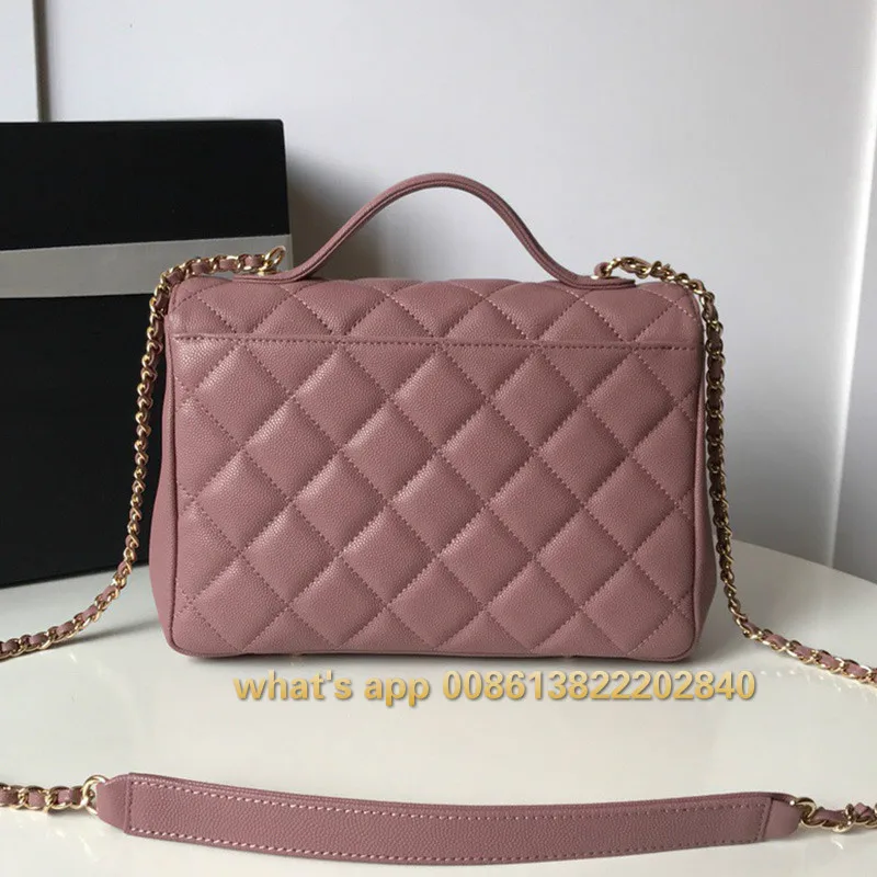 

new caviar bag women genuine leather luxury handbags top quality tote bag designer purse chain shoulder bags2019