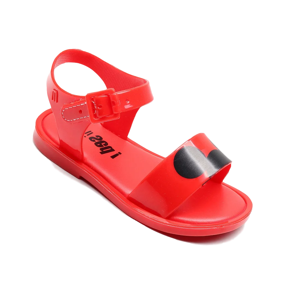 Mini Melissa/Новинка года; прозрачная обувь с изображением Микки Мауса; детские сандалии с изображением головы Микки; обувь для девочек; сандалии с Минни; обувь melissa