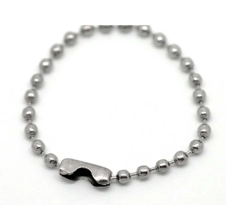 DoreenBeads 20 шт. серебристый цвет соединитель застежка шар цепочки брелок бирка 10 см (3