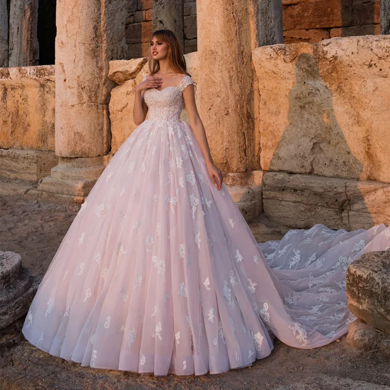 MANYUNFANG abito da sposa дизайн бальное платье с бисером свадебное платье соборный поезд размера плюс свадебное платье