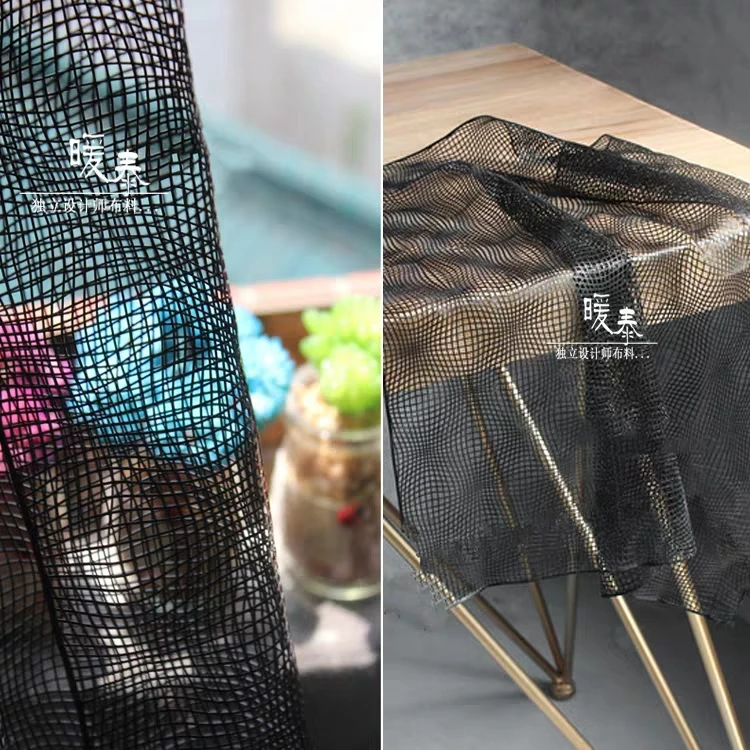

Black Three-dimensional Composite Space Perspective Creative Mesh Fabric Hollow out texture DIY