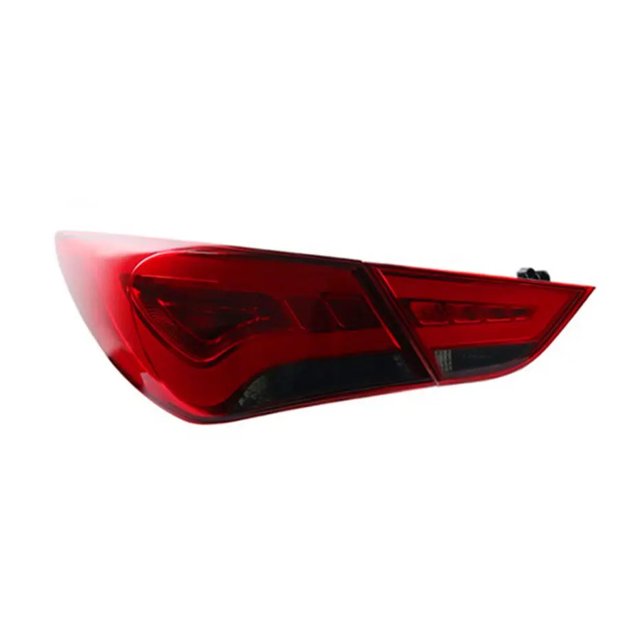 Автомобильный Стайлинг для hyundai Sonata 8 задние фонари 2011- для Sonata 8 светодиодный задний фонарь+ сигнал поворота+ тормоз+ обратный светодиодный свет - Цвет: Red