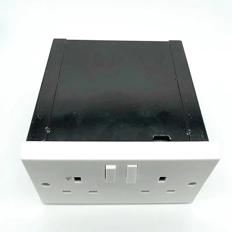 Imitation Double UK Plug Socket Wall Safe Security Box Hidden Stash Secret E8Y1 
