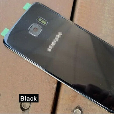 Задняя крышка для samsung S7 edge G935F чехол для батареи стеклянная крышка G935FD G935A - Цвет: Black color