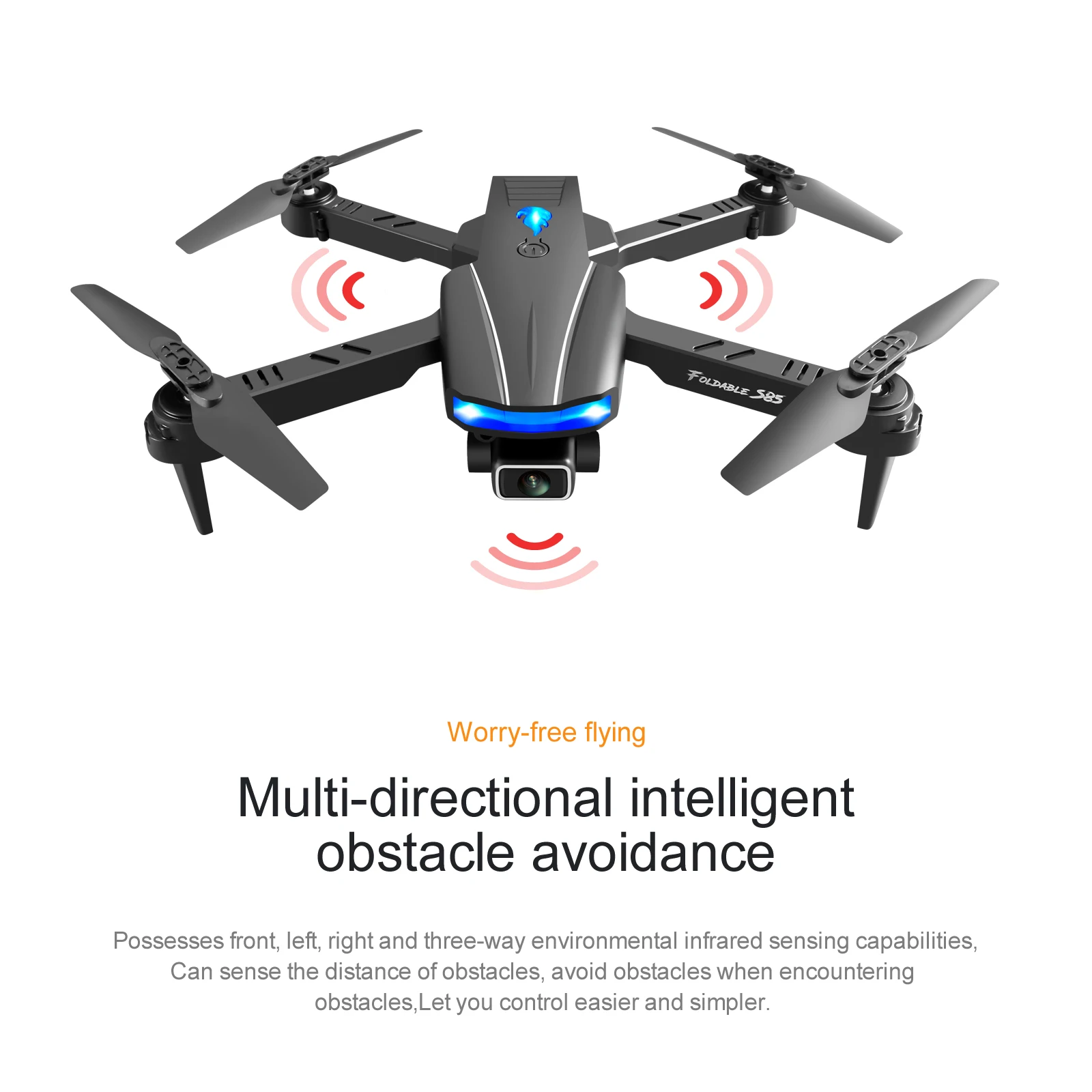 outdoor rc helicopter S85 Pro Quadcopter 4K HD Dual Camera Wifi FPV Drones With Infrared Obstacle Avoidance Rc Helicopter Quadcopter Mini Drone Toys remote control helicopter