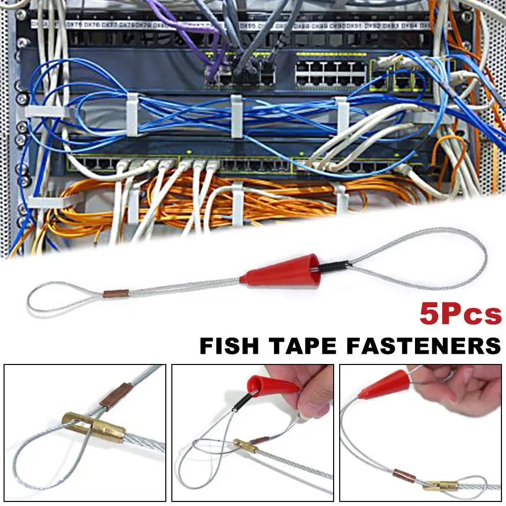 5 шт. электрик толкатели воздуховод красный провод тяги протяжная проволока крепежный инструмент для электрической протяжная проволока кабельный Съемник