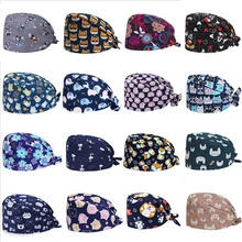 Sanxiaxin, farmacia, doctor, gorro quirúrgico, estampado de anime, gorro para mascotas, gorro de trabajo para doctor, gorro de algodón para uso médico, gorro de enfermera