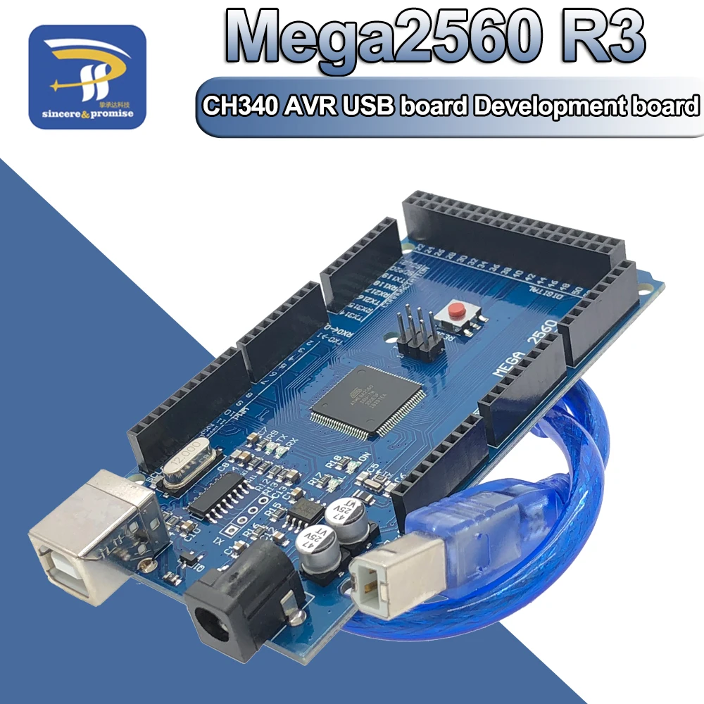 5V MEGA2560 MEGA 2560 R3 (ATmega2560 16AU CH340G CH340) PRO Встроенная AVR USB макетная плата для 3D принтера