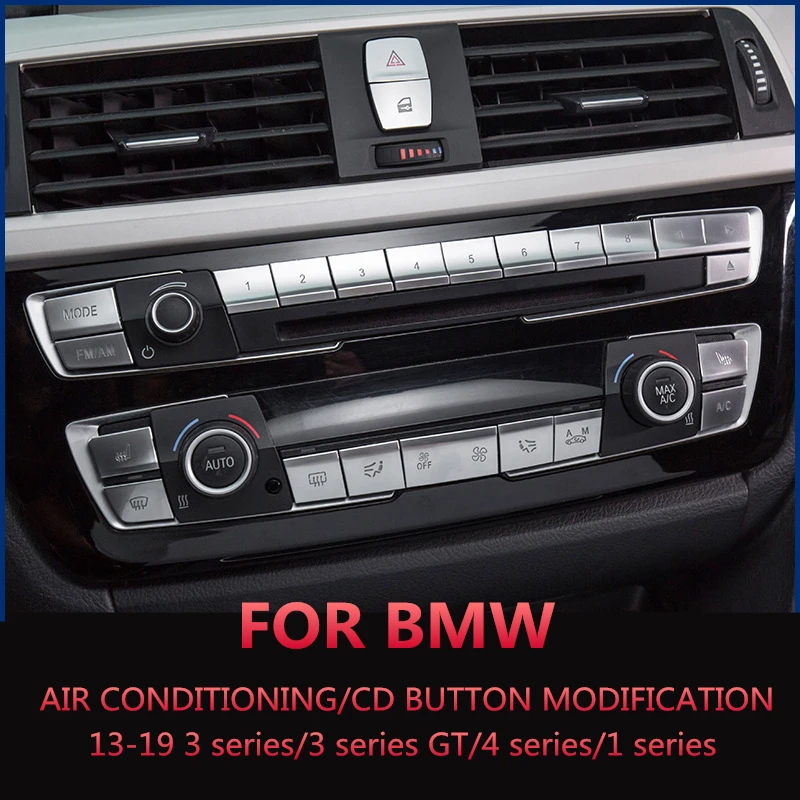 

ABS plating air conditioner CD button sticker for BMW car 3 Series/3GT/4 Series/2 Series Paste-on installation Car Accessories