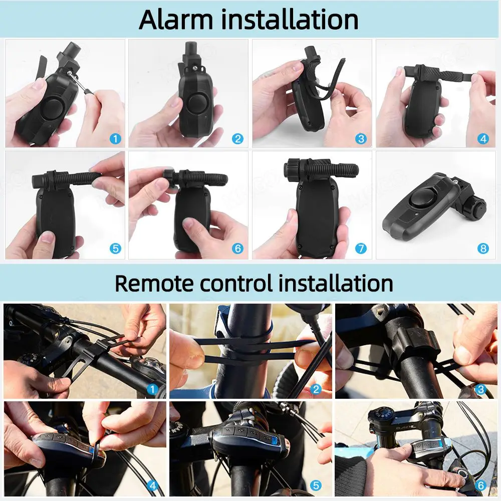 USB Wireless Anti-Theft Motorcycle Bike Alarm Scooter Electric Garage Bicycle Alarm System Security Home Anti-Theft Alarm Great