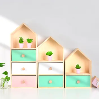 

Multi Drawers Storage Holders Kids Bedroom Decor Storage Shelf Desktop Organizer Baffect Creative Small House Storage Box