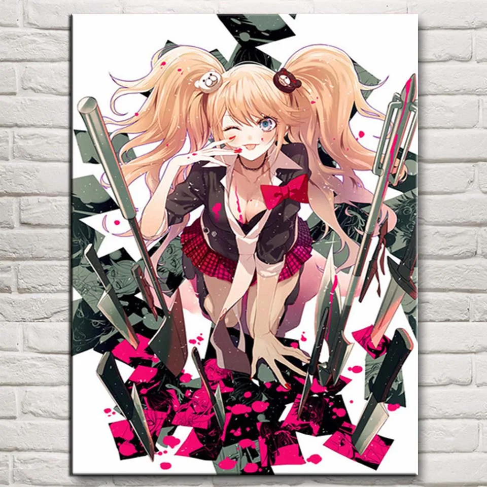 Modular Home Decor Pictures Nordic Canvas Printed Poster Danganronpa Enoshima Junko Anime Manga Painting Art Wall For Girls Room | Дом и сад