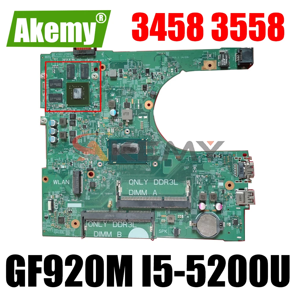 Akemy новый бренд для Dell Inspiron 3458 3558 материнская плата GF920M 2 Гб I5-5200U 14216-1 1XVKN CN-0NWJK1 NWJK1