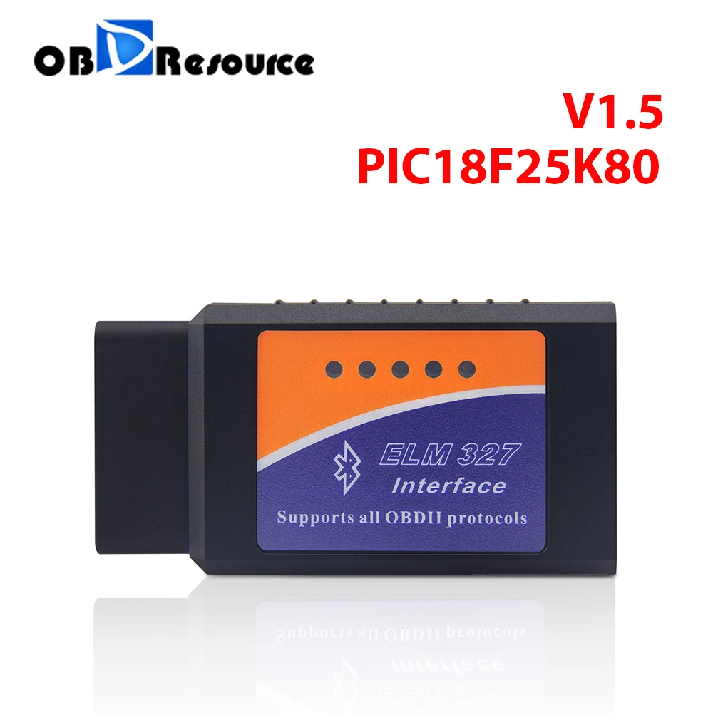 OBD2 ELM327 V1.5 Bluetooth адаптер с PIC18F25K80 автомобильный диагностический инструмент ELM 327 OBDII