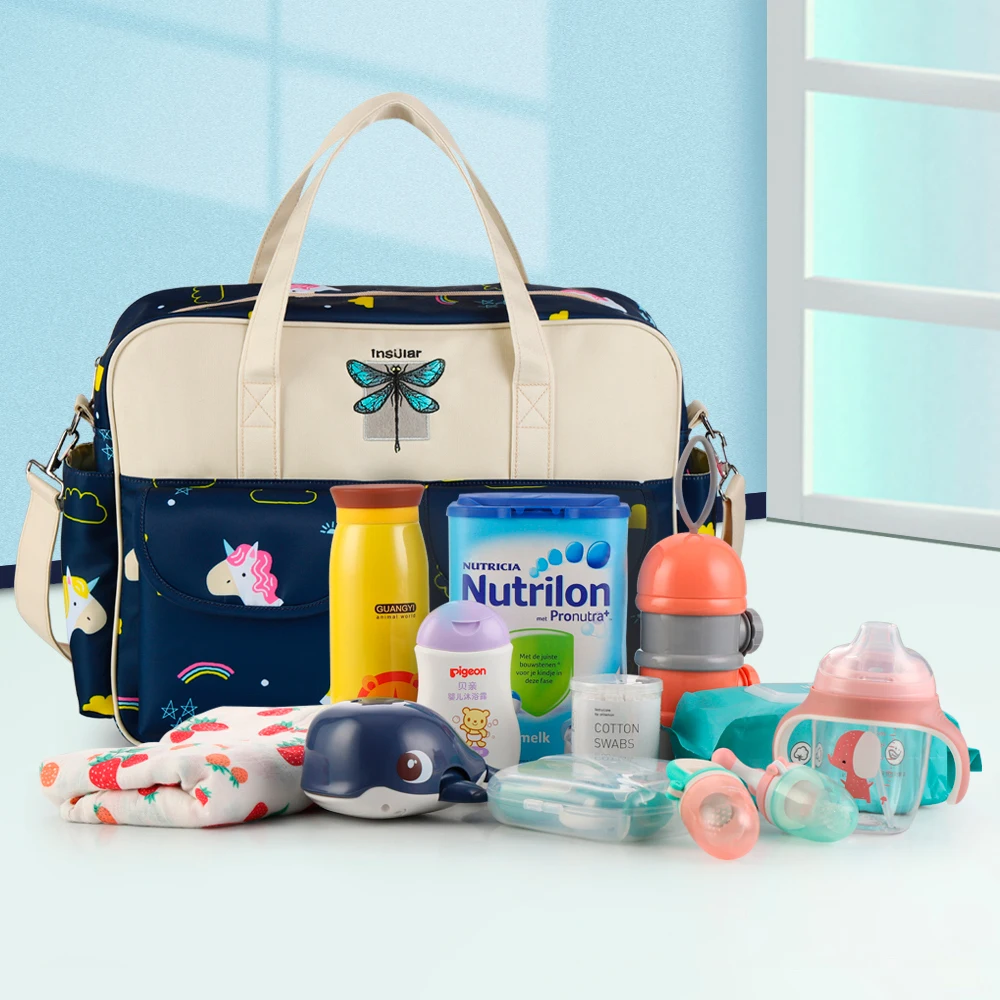 

Insular Waterproof Diaper Bag Multi-function Mummy Maternity Nappy Bags Large Capacity for Baby Stroller Backpack Baby Organizer