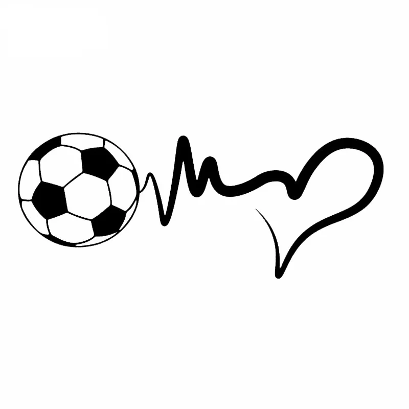 7157 модные спортивные футбольные Heartbeat виниловые наклейки на бампер мотоцикла