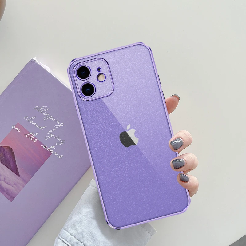 Роскошный прозрачный матовый чехол с покрытием для iPhone 12 11 Pro Max Mini XS XR X 7 8 Plus SE 2020