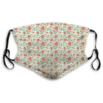 

Mouth Mask,Sanitary Mask,Protection From Dust, Ash,Pollen Face Masks Flower Pattern With Eastern Leaves And Flowers Ancient