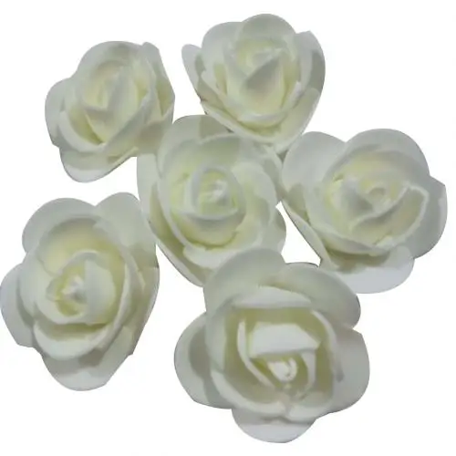 Milky White 500pcs 500 шт Искусственные цветы голова пены бутоны роз поддельные цветы розы DIY украшения для свадебной вечеринки подарок на день Святого Валентина - Цвет: Milky White 500pcs