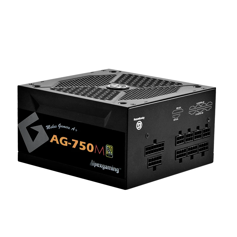 PSU для ApexGaming ATX Полный модульный 80 плюс Золотой курица есть игра источник питания Номинальная 750 Вт пик 950 Вт источник питания AG-750M