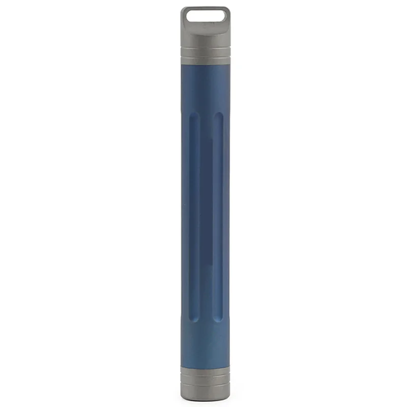 

Titanium Alloy Seals Waterproof Toothpick-Holder Earwax Spoon Canister Bottle Edc Blue