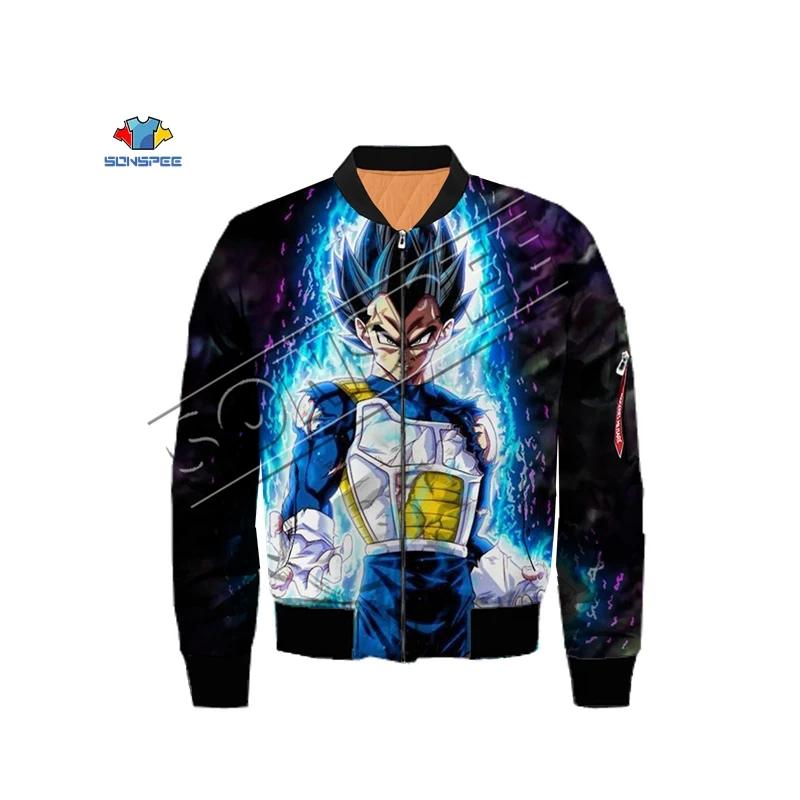 2 3D печать Dragon Ball Летающая куртка, Мужская зимняя теплая куртка-Авиатор, мотоциклетная куртка, бейсбольная куртка, хоккейная куртка - Цвет: 2