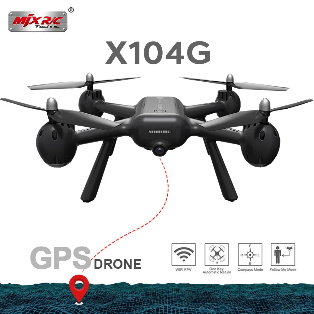 2019 MJX X104G gps Радиоуправляемый Дрон с 5G wifi FPV HD камера двигатель, полая чаша RC Квадрокоптер VS MJX B5W F11 RC вертолет gps Радиоуправляемый Дрон