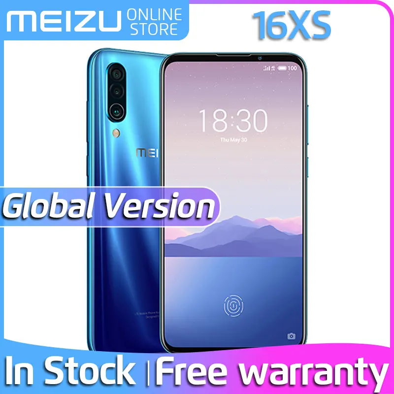 Meizu 16xs s, глобальная версия, Meizu16xs, 6 ГБ, 64 ГБ, Смартфон Snapdragon 675, 6,2 дюймов, 48 МП, тройная камера, Android, телефон, быстрая зарядка