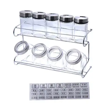 

1 Set of Spice Rack Sealed Double Layer Standing Drawer for Restaurant Kitchen