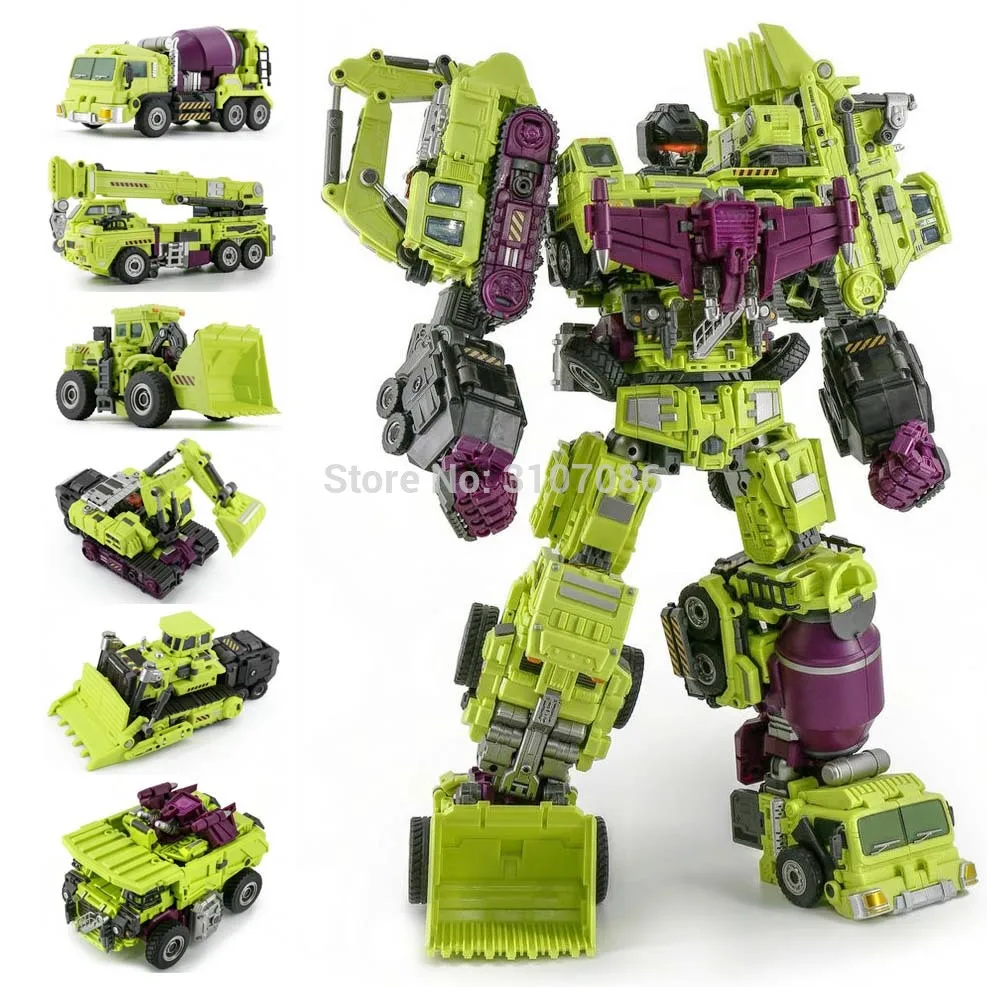 JinBao Разрушитель трансформация G1 GT Oversize 6IN1 Bonecrusher Scrapper Gravity Mixmaster Hook KO фигурка Робот