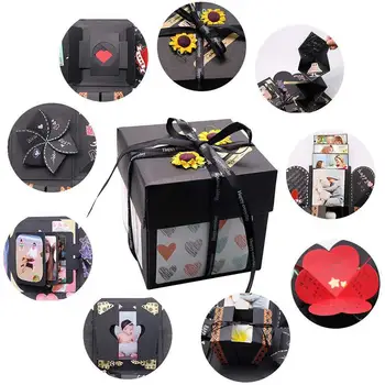 

Surprise Explosion Romantic Box DIY Scrapbook Photo Album for Anniversary Christmas Birthday Day Birthday Gift Box Gift Bag
