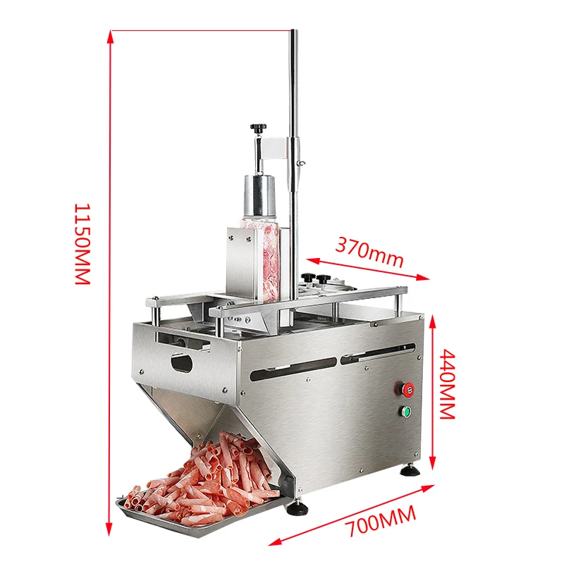 Commercial Frozen Meat Fat Cattle Mutton Roll Frozen Meat Slicer Meat Cutting Machine