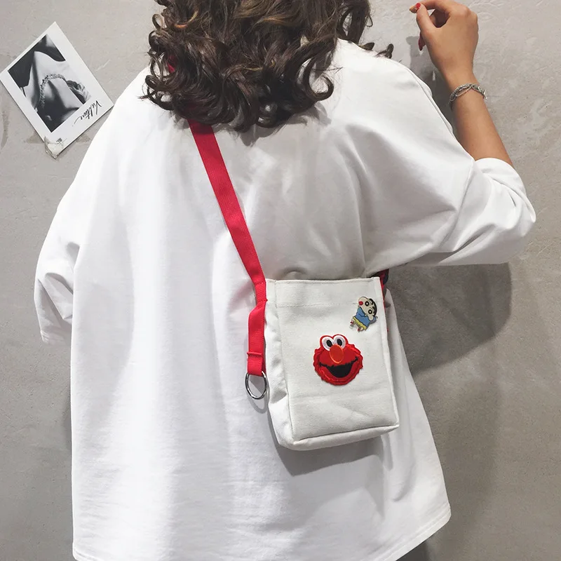 

Cute cartoon women's bag new 2019 canvas slung small square bag jump ball childlike innocence bag