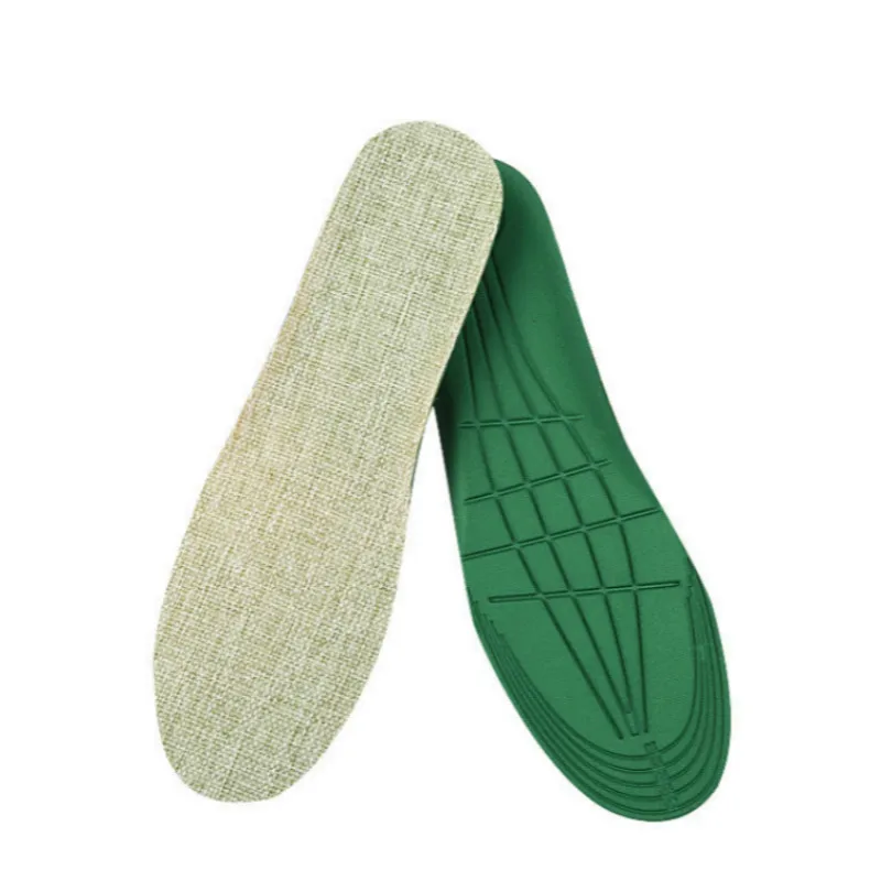 

Linen Massage Breathable Shock Absorption Elastic Sweat Super Soft Sports Insoles Leisure Hiking Field Shoes Pad Insert Brioche