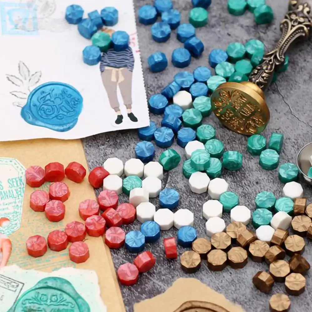 100 шт. винтажный восковой штамп шарики в виде таблетки бусины конверт свадебное