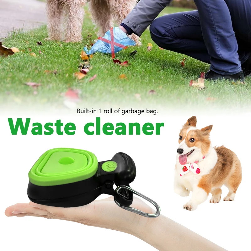 Foldable Dog Waste Scooper with Poop Bags Portable Durable Dog Removal Pooper Portable for Small Medium Large Dog Inside and Grass Lawns Gravel Using PAWCHIE Dog Pooper Scooper Long Handle 