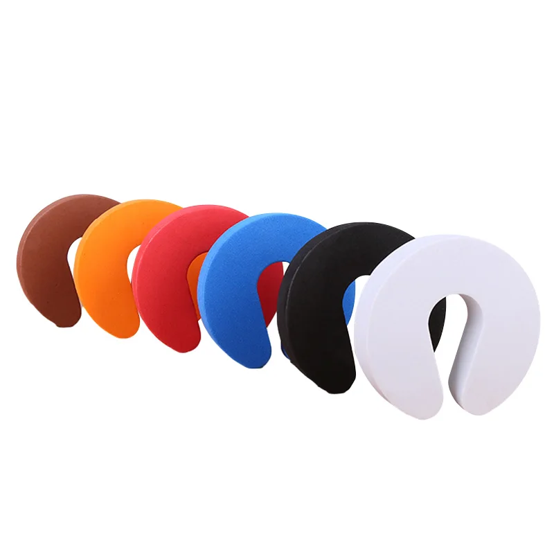 Door Stoppers Kids Children Protection EVA C Shape Door Stopper Baby Safety Protect Stop Jammer Soft Foam Clip