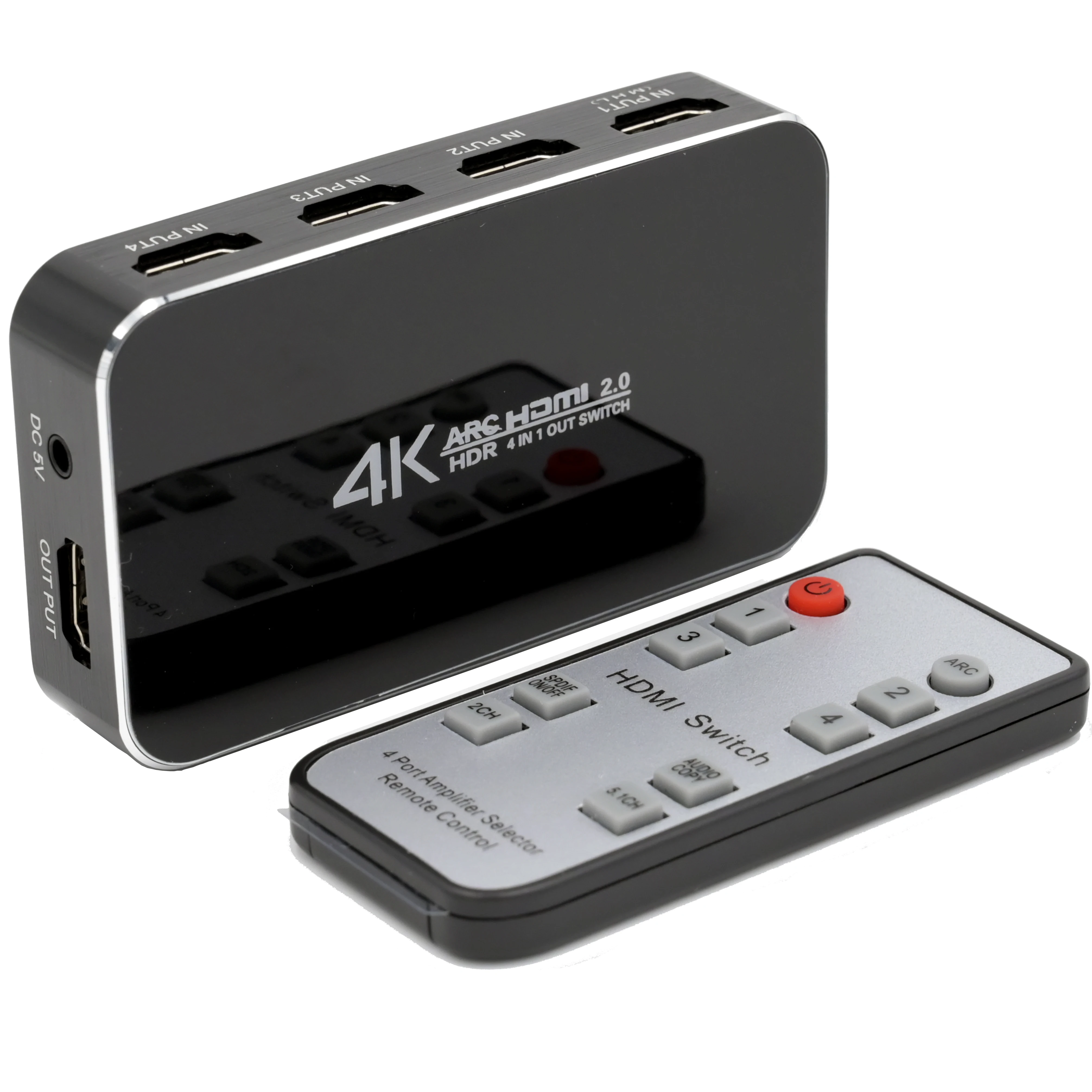 HDMI Switch 4x1 4K@60Hz hdmi Audio Extractor Optical TOSLINK 4 Port Ultra HD 1080p 3D for Xbox PS4