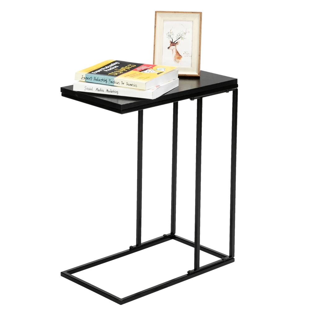 

tea table for office coffee magazine shelf small table single-layer living room table room furniture black iron base