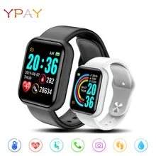 YPAY Waterproof D20pro Smart Watches Men Women Heart Rate Sleep Tracker Smart Wristband Bluetooth Sports Watches Fitness Tracker