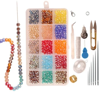 

6mm Beads Faceted Colored Crystal Spacer Beads for Jewelry Handmade Jewelry