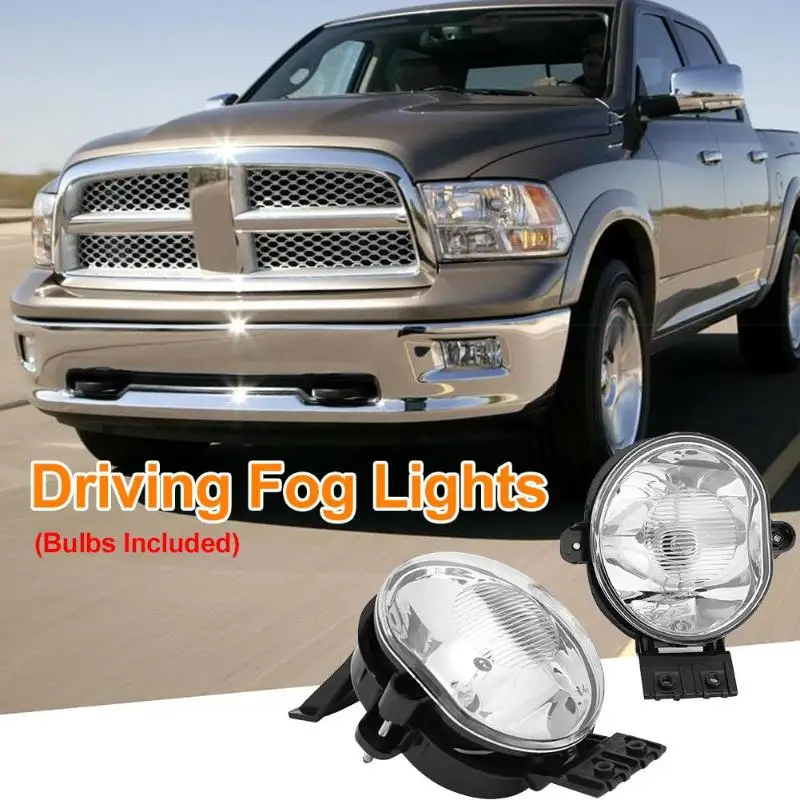 1 пара бампер вождения Противотуманные фары с лампами для Dodge Ram 1500 2002-2008 Ram 2500/3500 2003-2009