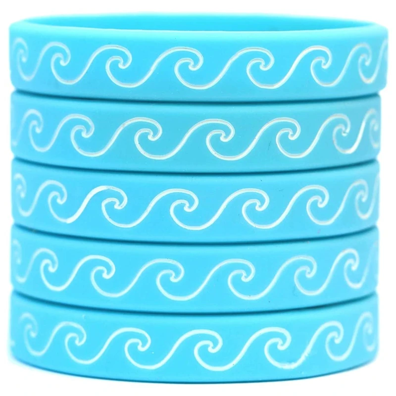 Pulseras silicona con de olas del océano, pulseras de 300| Pulseras brazalete| - AliExpress