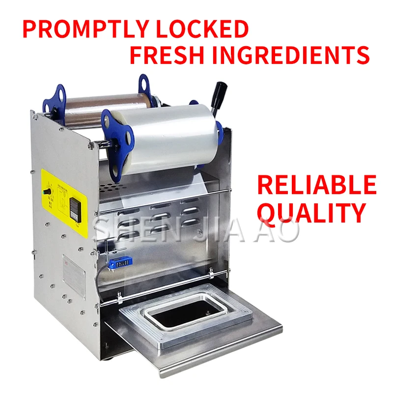 1PC Gekookt Voedsel Behoud Doos Sluitmachine 220V Lunchbox Verpakking Machine Semi-Automatische Fast Food Product Sealer Machine 1PC Gekookt Voedsel Behoud Doos Sluitmachine 220V Lunchbox Verpakking Machine Semi-Automatische Fast Food Product Sealer Machine