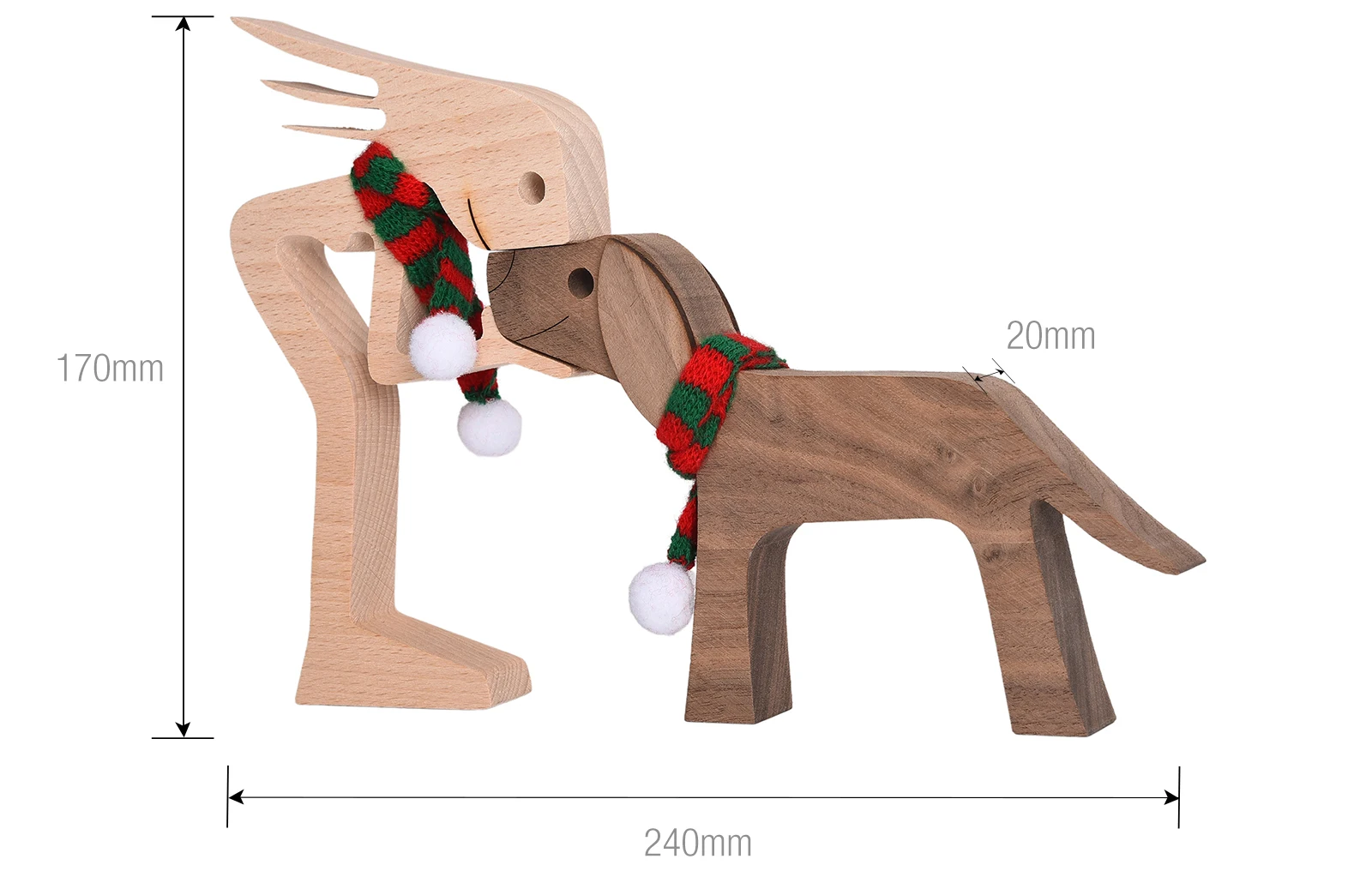 Pet Decorations Craft Wooden Dog Cat Doll Ornaments Carved Model Home Office Ornaments Creative Love Pets Dropshipping