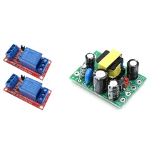 2Pcs 1 Channel 5V Relay Module With Xh-M299 Switching Power Supply Module Input 110-220V Output 12V0.5A + 5V